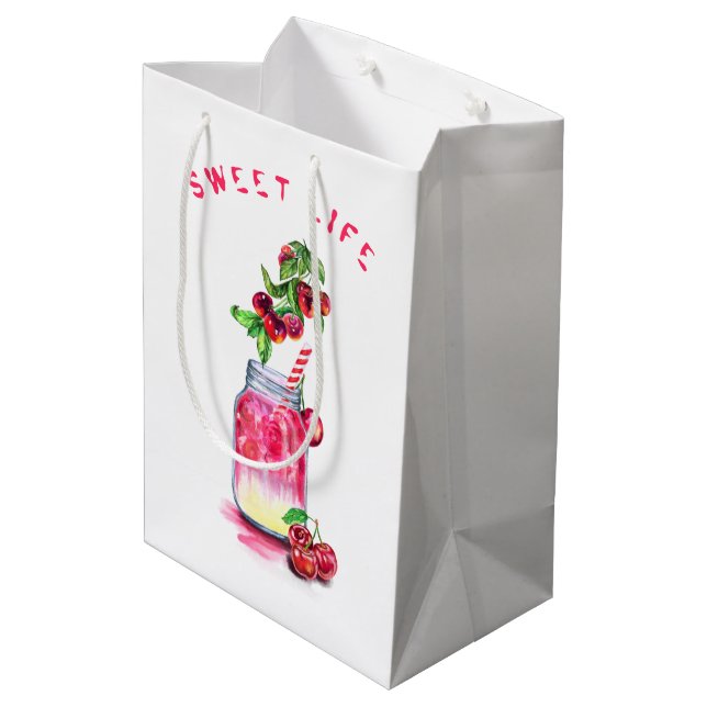 Cherry Juice Cool Drink Fruits Party Gift Bag (Back Angled)