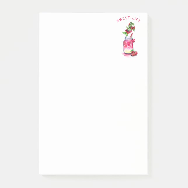 Cherry Juice Cool Drink Post-it® Notes (Front)