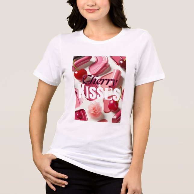 Cherry Kisses Delight  Tri-Blend Shirt (Front)