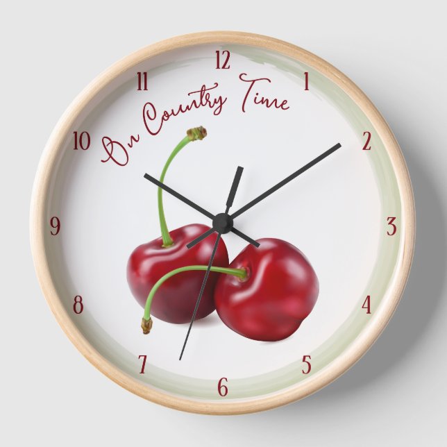 Cherry Kitchen Clock (Front)