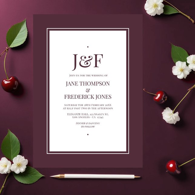 Cherry Lacquer Wedding Invitation (Cherry Lacquer Wedding Invitation)