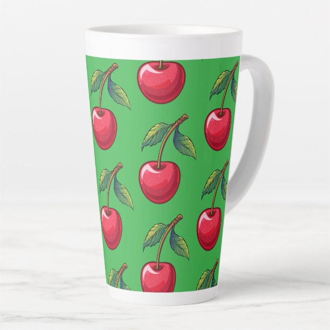 Cherry Latte Mug (Right Angle)