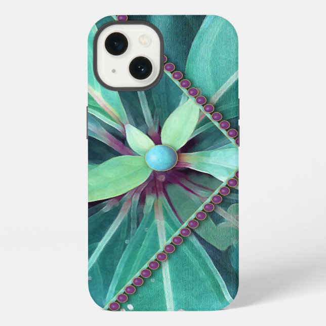 Cherry Leaves Clutch iPhone Case (Back)