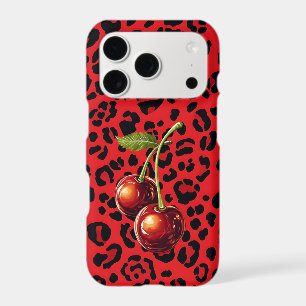 Cherry Leopard iPhone Case   Red Black Wild