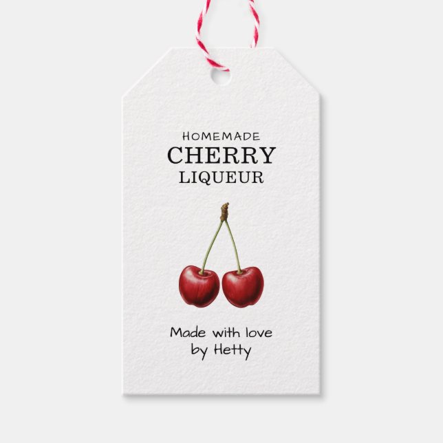 Cherry liqueur label for your homemade recipes! (Front)