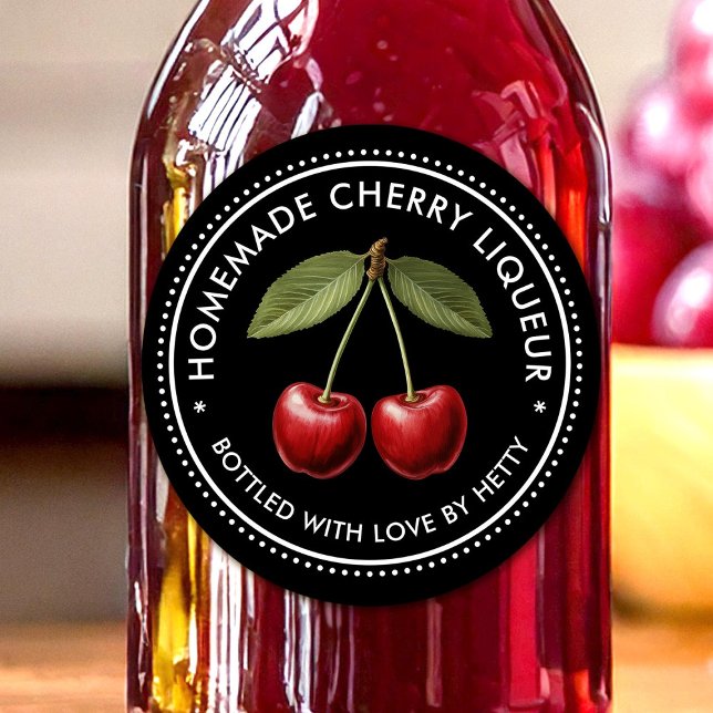 Cherry liqueur sticker for homemade recipe (Creator Uploaded)