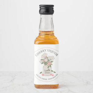 Cherry Liquor Homemade  Bottle Label