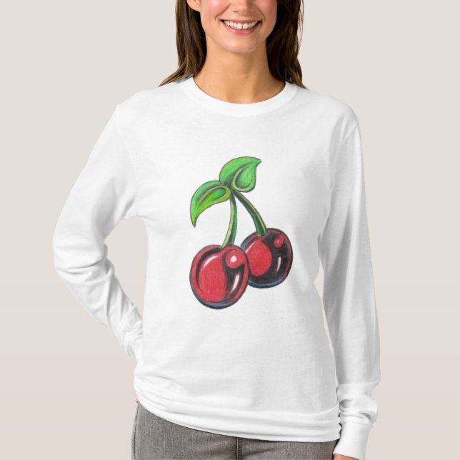 Cherry Long Sleeve T Shirt (Front)