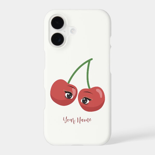 Cherry Love Eyes Phone Case | Tough&Slim (Back)