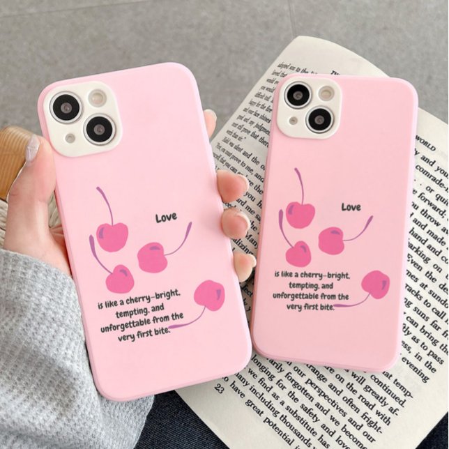 Cherry Love – Pop Art Cherries - Valentine’s Day iPhone 15 Case (Creator Uploaded)