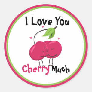 Cherry Love Pun Sticker