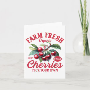 Cherry Lover Farmers Market Farmer Farm A Fresh Ch Card