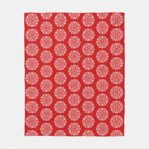 Cherry Mandala Fleece Blanket