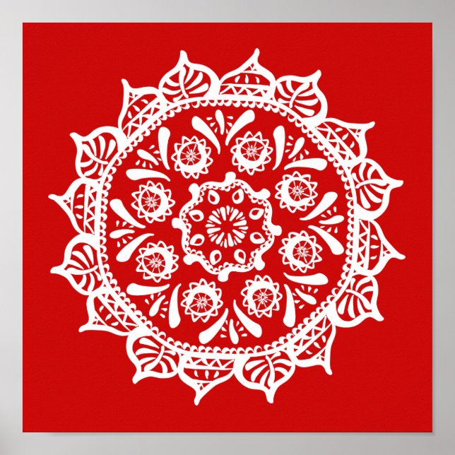 Cherry Mandala Poster (Front)