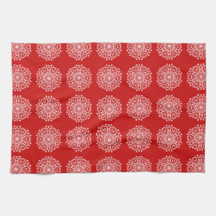 Cherry Mandala Tea Towel
