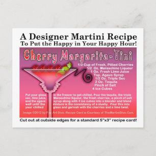 Cherry Margarita - Tini Recipe Postcard
