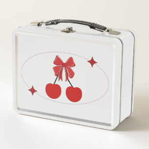 Cherry Metal Lunch Box