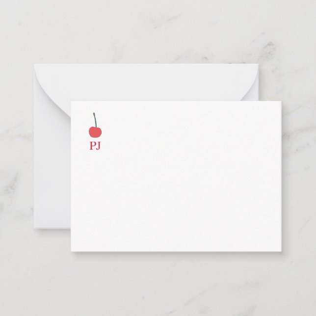 Cherry Monogram Card (Front)
