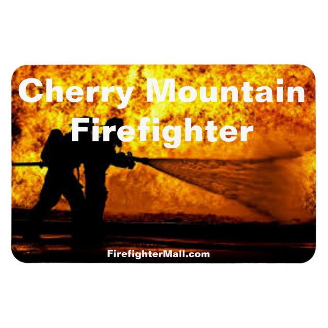 Cherry Mountain Firefighter Flames flexible magnet (Horizontal)