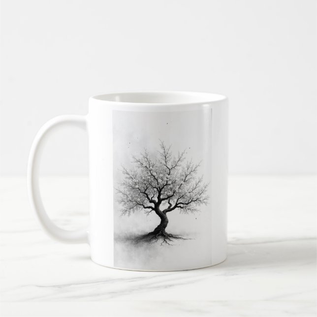 cherry Mud | The life of a cherry tree Coffee Mug (Left)