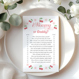 Cherry Mummy or Daddy Baby shower game