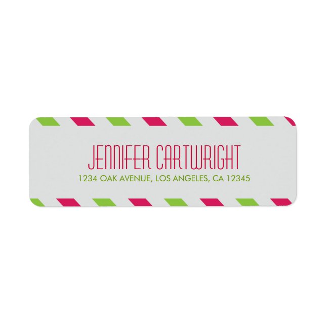 Cherry n Lime Airmail Return Address Label (Front)
