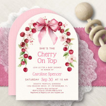 Cherry On Top Arch Baby Shower