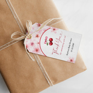 Cherry On Top Baby Shower Cherry Blossom Thank You Gift Tags