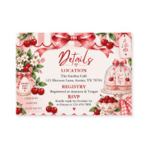 Cherry on Top Baby Shower Enclosure Card