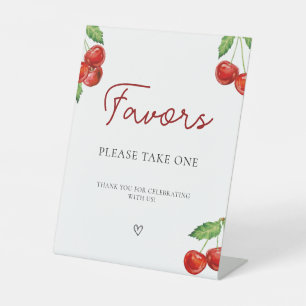 Cherry on top Baby Shower Favors Pedestal Sign