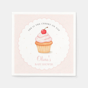 Cherry on Top Baby Shower Napkin