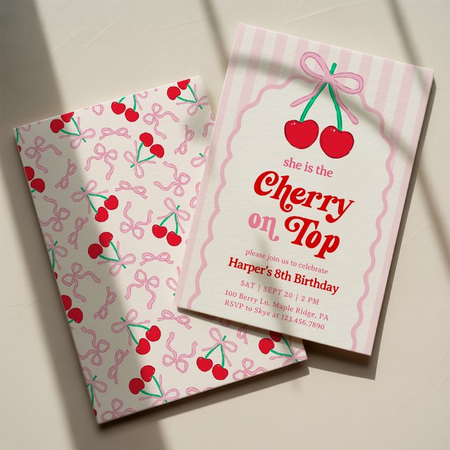 Cherry on Top Birthday Invitation (Creator Uploaded)