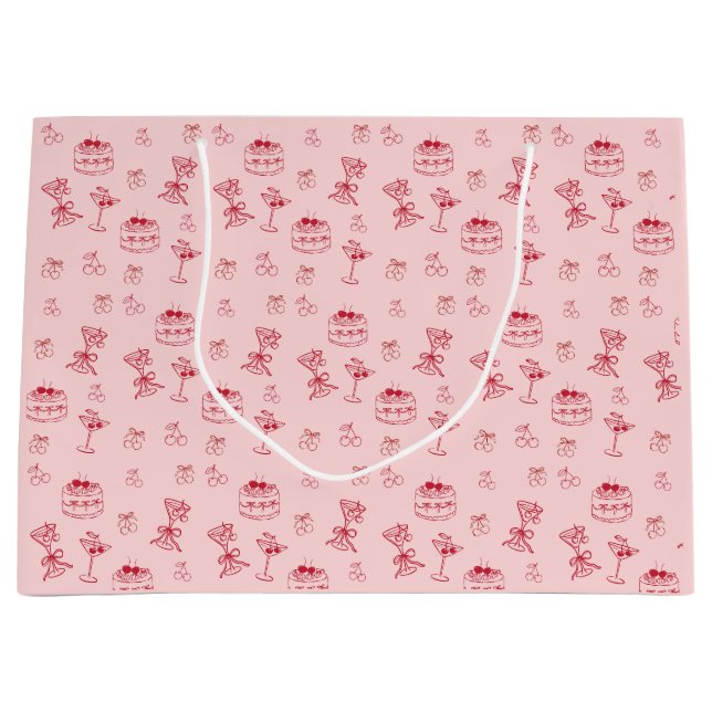 Cherry on Top Birthday Large Gift Bag (Front)