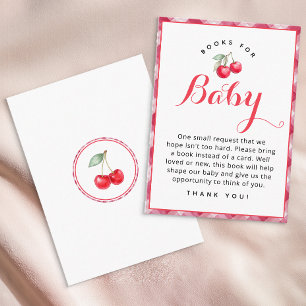 Cherry on Top Books for Baby Shower Enclosure Card