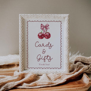 Cherry On Top Bridal Shower Cards&Gifts Poster