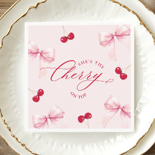 Cherry on Top Bridal Shower Napkin