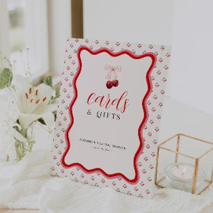Cherry on Top   Cards & Gifts Bridal Shower  Pedestal Sign