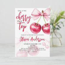 Cherry on Top Cherries Baby Shower