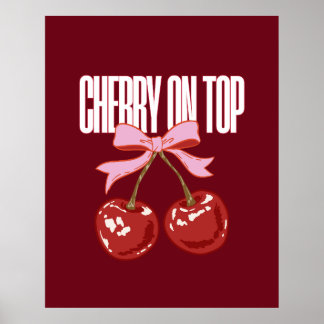 Cherry On Top Coquette Aesthetic Poster 24"x30"