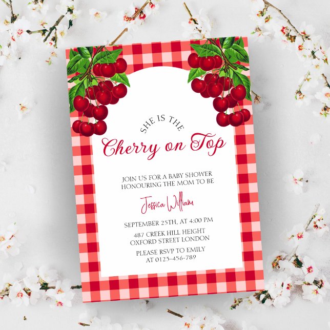Cherry on top Fall Baby Shower  Invitation (Creator Uploaded)