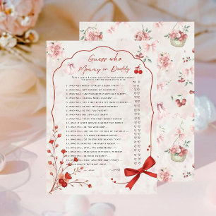 Cherry on Top Guess Who Game   Mummy or Daddy Pink