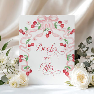 Cherry on top pink Bow Books and gifts Poster