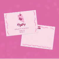 Cherry on Top Pink Ruffle Bridal Shower Registry 