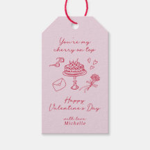 Cherry on top Valentines Day Pink Bow