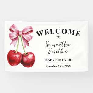 Cherry on top Welcome Baby Shower Banner