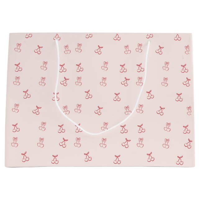 Cherry Outline Minimalism Gift Bag (Front)