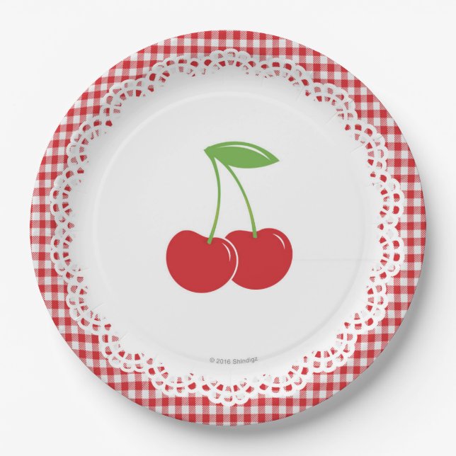 Cherry Party Paper Plate (Front)