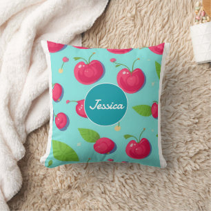 Cherry Pastel Colorful Personalized Pattern Cushion