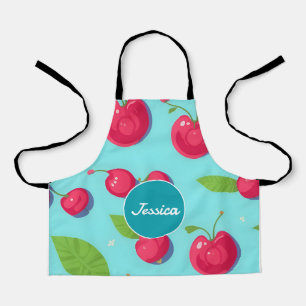 Cherry Pastel Colourful Personalised Pattern Apron