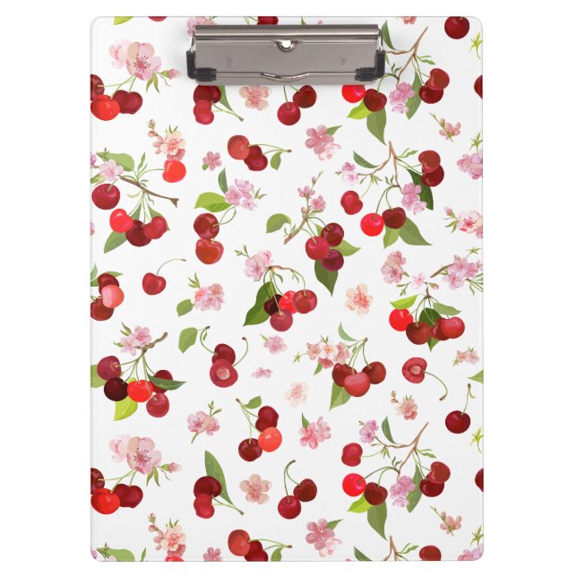 Cherry Pattern 1 Clipboard (Front)